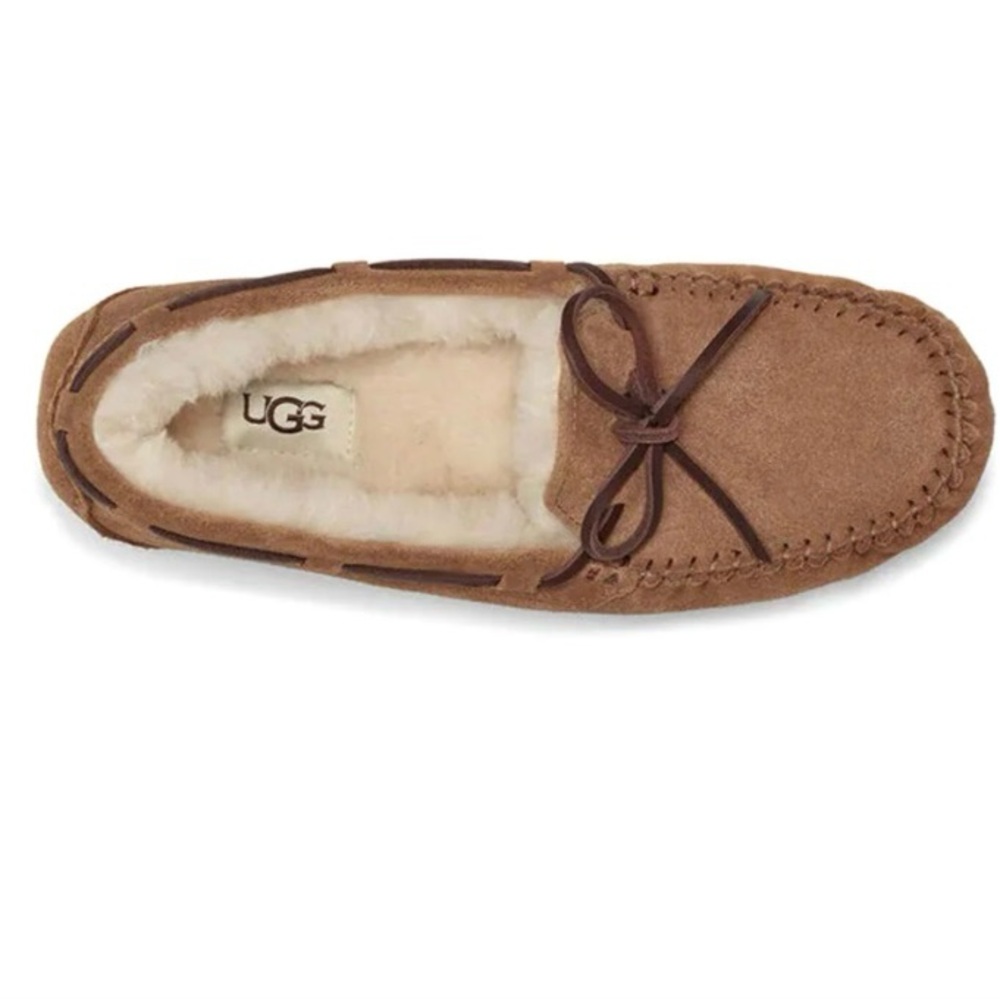 UGG Brown Suede Moccasin Slippers Dakota